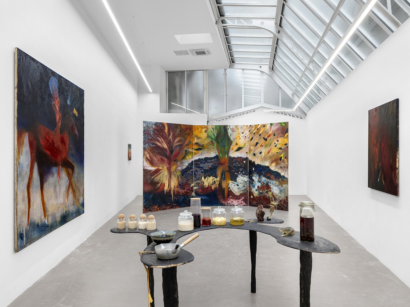 Installation view of The Animal We Carry, Bremond Capela, Paris, France, 2026